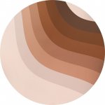 Eeveve Kulatá vinylová podložka Retro Lines Brown – Sleviste.cz