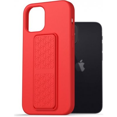 Pouzdro AlzaGuard Liquid Silicone Case with Stand iPhone 12 mini červené – Zboží Živě