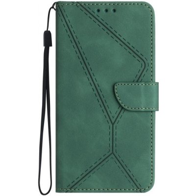 Pouzdro Embossing Pattern Stitchy case Sony Xperia 10 V zelené – Zboží Mobilmania