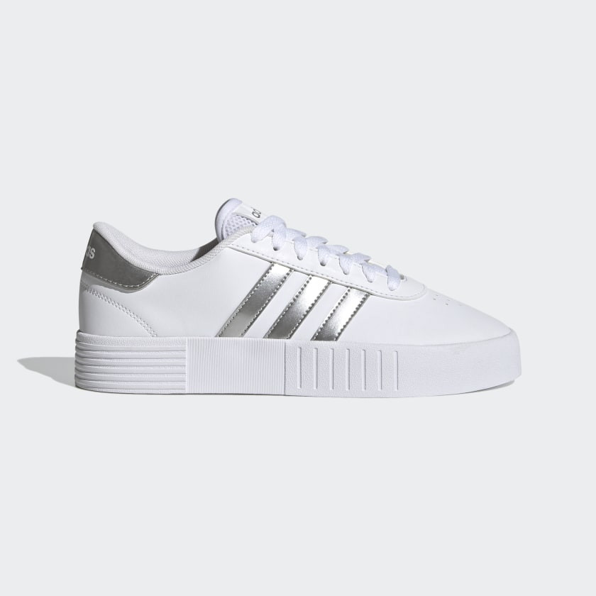 adidas boty Performance Court Bold white/Silver Mettalic/white