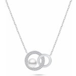 Brilio Silver Půvabný stříbrný náhrdelník s pravou perlou NCL135W – Zboží Dáma