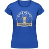 Dámské tričko s potiskem Akční Dámské Triko Soft-Style Gildan Motiv Save water Drink Beer Royal Blue