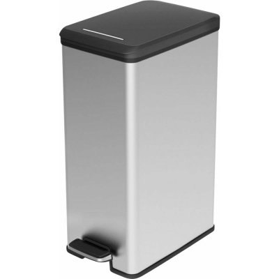 Curver Slim Bin pedálový odpadkový koš 40 l, černý/stříbrný – Zboží Dáma