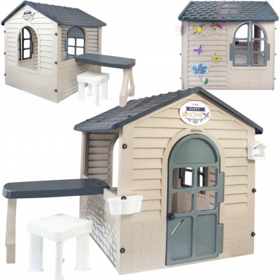 MOCHTOYS zahradní domeček s piknikovým stolem a židličkou 164786 – Hledejceny.cz