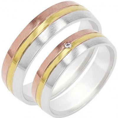 Eppi Minimalistické snubní prsteny s diamantem Mesud RW41704 – Hledejceny.cz