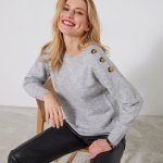 Blancheporte Jednobarevný pulovr z recyklovaného polyesteru (1) šedý melír – Hledejceny.cz