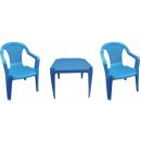 Ipae sada modrá 2 židličky a stoleček