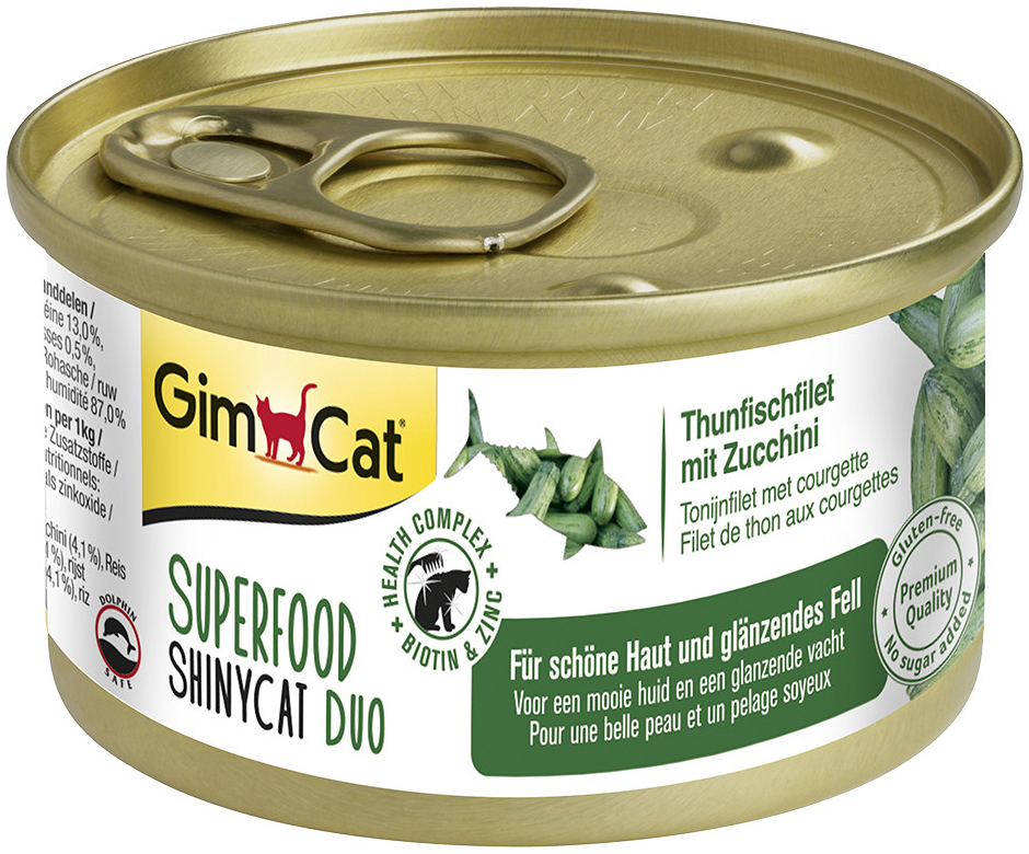 GimCat Superfood ShinyCat Duo zkušební balení zkušební balení 4 druhy 6 x 70 g
