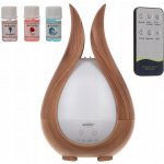 Zaxer Ultrazvukový zvlhčovač vzduchu noční lampa aromaterapie 8 W 200 ml hnědá – Hledejceny.cz