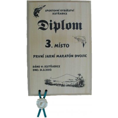 Diplom rybářské závody muškaření č.755 na frézované desce – Zboží Mobilmania