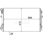 CR 2054 001S MAHLE Chladič, chlazení motoru | Zboží Auto