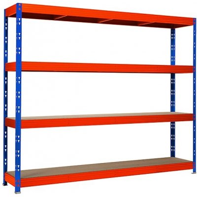 Trestles Regál RR1 1800 x 900 x 400 4 police oranžovomodrý – Zboží Mobilmania