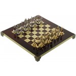 Manopoulos Šachy Antické Řecko a Řím se zlatými/stříbrnými figurkami a mosaznou šachovnicí 28x28cm – Zboží Dáma