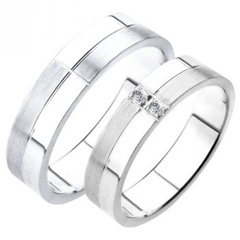 Snubní prsteny bílé zlato SP-228