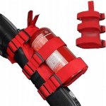 DRŽÁK NA HASICÍ PŘÍSTROJ NA SUCHÝ ZIP HASICÍ PŘÍSTROJ DO AUTA UNIVERZÁLNÍ UPEVŇOVACÍ DRŽÁK červený – Zboží Dáma