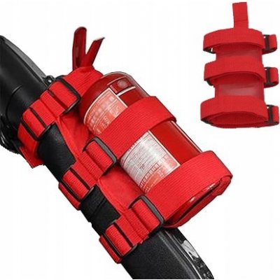 DRŽÁK NA HASICÍ PŘÍSTROJ NA SUCHÝ ZIP HASICÍ PŘÍSTROJ DO AUTA UNIVERZÁLNÍ UPEVŇOVACÍ DRŽÁK červený – Zboží Dáma