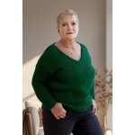 Italy fashion Elegantní svetr MOHAN hořčicová – Zboží Mobilmania