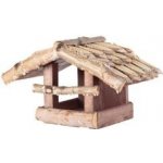 Brapta Krmítko pro ptáky nástěnné 30 x 18 x 16 cm dřevěné přírodní – Zboží Dáma
