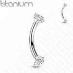 Šperky4U piercing do obočí titan TIT1131C-12123 – Zboží Dáma