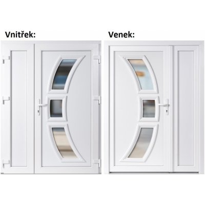 Soft Dvoukřídlé vchodové 3D 5901+Panel Plný Bílá/bílá pravé 150 x 200 cm – Hledejceny.cz