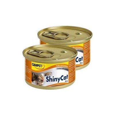 Gimpet kočka Shiny Cat kuře papája 2 x 70 g