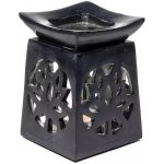 Nefertitis Aroma lampa z mastku černá s lotosem – Zboží Dáma