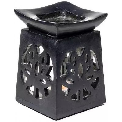 Nefertitis Aroma lampa z mastku černá s lotosem – Zboží Dáma