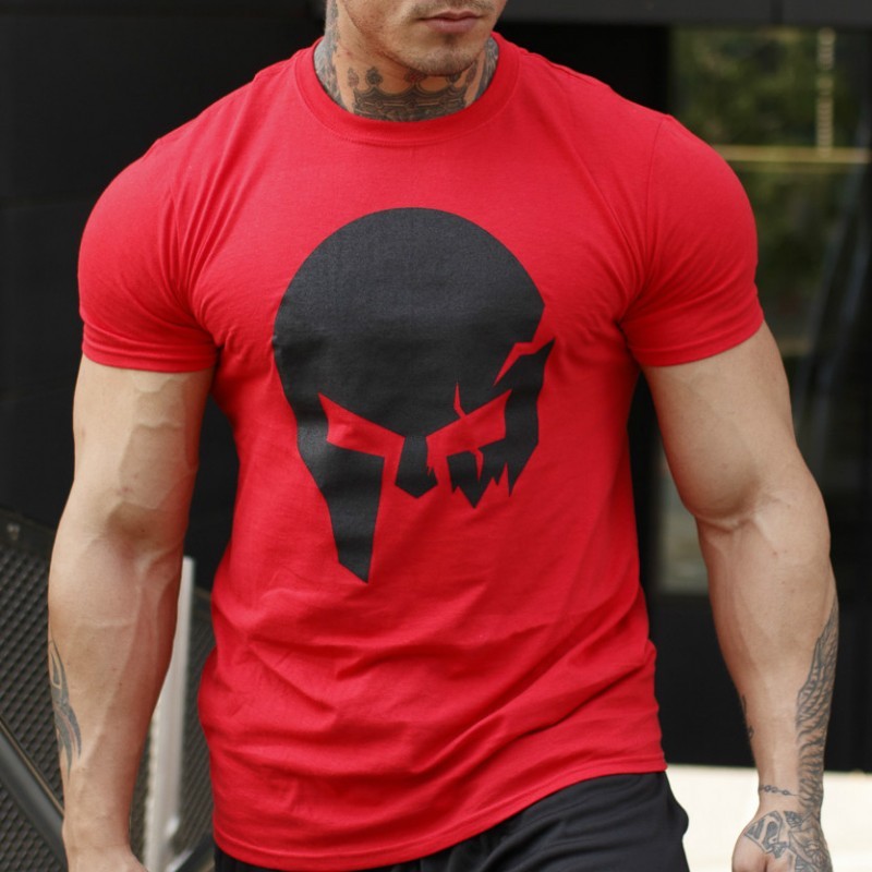 Ultrasoft tričko Iron Aesthetics Skull červené červená