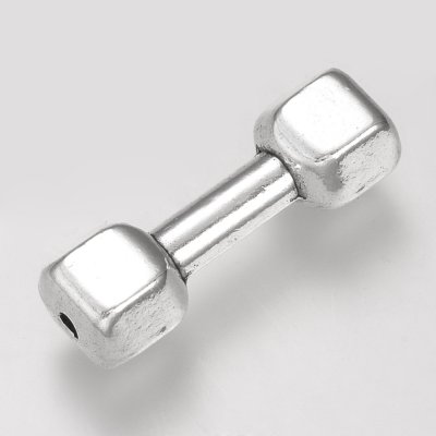 Kovový korálek - činka - 25,5 x 9 x 6,5 mm - 1 ks – Sleviste.cz