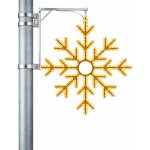 DECOLED Easy Fix 2D LED světelná vločka 8cípá, Ø 102 cm, teple bílá 3D tisk, sada na veřejné osvětlení, hliník – Hledejceny.cz
