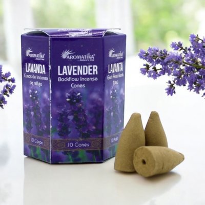 Aromatika Vonné kužele - Tekoucí Dým - Levandule – Zbozi.Blesk.cz