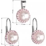 Swarovski sada s krystaly náušnice a přívěšek růžová perla kulaté 39091.3 – Zboží Mobilmania