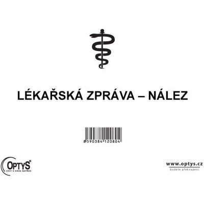 Optys 1208 Lékařská zpráva A5, nález, 50 listů – Zbozi.Blesk.cz