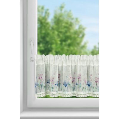 EUROFIRANY KRÁTKÁ ZÁCLONA NA PÁSCE DOLOREZ 150X30 CM KVĚTY – Hledejceny.cz