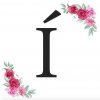 Svatební jmenovka Svatba-eshop Písmeno Í kartička s růžemi - písmena k sestavení jmen a nápisů