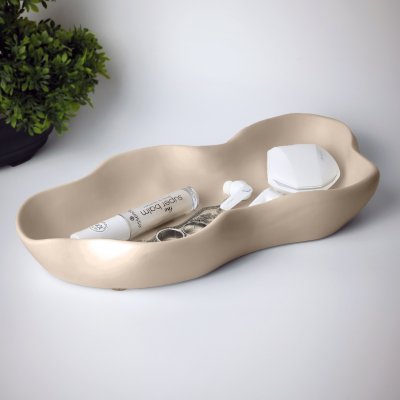 DESS Craft Studio Lago – Černá dekorační mísa s nadčasovou elegancí Barva: 5 - Světlá béžová – Hledejceny.cz