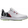 Dětská golfová obuv FootJoy Fuel Jr white/black/lime