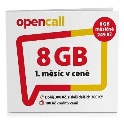 O2 SIM karta OPENCALL s kreditem 100Kč + 8 GB – Sleviste.cz