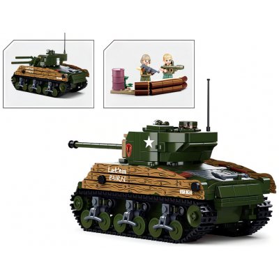 Sluban B1110 M4A3(76W) Americký střední tank 2v1 – Zboží Mobilmania