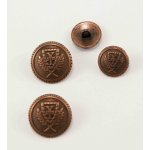 Kovový knoflík klubový - matná měděná - průměr 2 cm – Hledejceny.cz