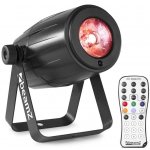 Beamz PS21W, LED pin-spot, reflektor, 12 W, 4 v 1 LED RGBW, IR dálkový ovladač, černý (Sky-151.265) – Sleviste.cz