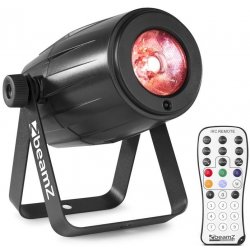 Beamz PS21W, LED pin-spot, reflektor, 12 W, 4 v 1 LED RGBW, IR dálkový ovladač, černý (Sky-151.265)