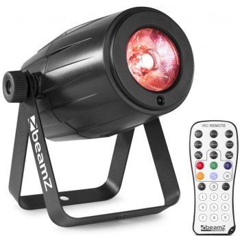 Beamz PS21W, LED pin-spot, reflektor, 12 W, 4 v 1 LED RGBW, IR dálkový ovladač, černý (Sky-151.265)