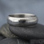 Prima kolečka snubní prsten z oceli damasteel SK1279 – Zboží Mobilmania