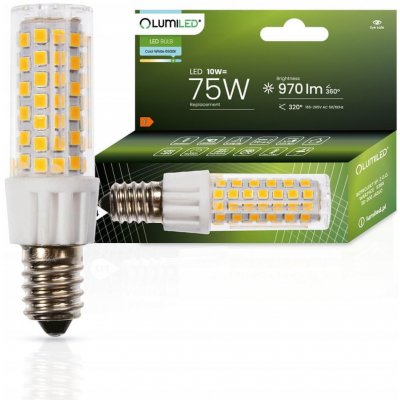 Lumiled LED žárovka E14 T25 10W = 75W 970lm 6500K Studená bílá 320°