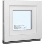 KNIPPING Plastové okno - 70 AD 500x500 mm S bílá/bílá Sklo: ornamentální (kůra čirá) – Hledejceny.cz