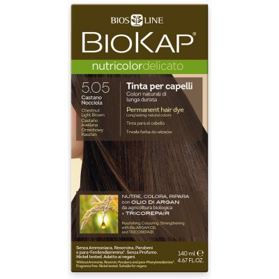 Biokap NutriColor Delicato barva na vlasy 5.05 hnědá světlý kaštan 140 ml