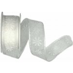 Stuha organzová VALETTA WHITE bílá 25mm x 2,5m (10,- Kč/m) – Zboží Dáma