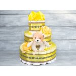 PASTELL Decor Plenkový dort třípatrový - žlutý S hračkou Vel. 2 - Miminko váží 3 až 6 kg – Hledejceny.cz