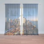 Sablio Záclony Noční mrakodrapy: 2ks 150x250cm – Hledejceny.cz
